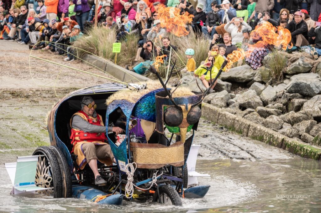 Kinetic sculpture, The Knights Who Say Bee used one of our King of the Road bulb horns in this year's race.